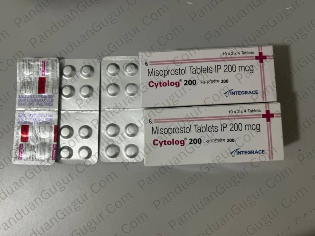 Pakej Cytolog Misoprostol 200mcg asli untuk pengguguran kandungan, digunakan sebagai panduan di panduangugur.com